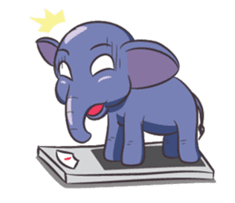 Tongdee - Funny and Lovely Elephant sticker #3427855