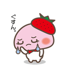 Story of the love of strawberry Daifuku sticker #3428289