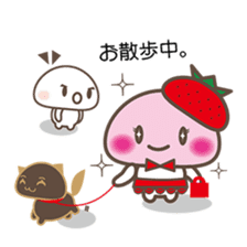 Story of the love of strawberry Daifuku sticker #3428297