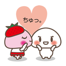 Story of the love of strawberry Daifuku sticker #3428305