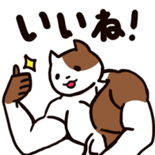Muscular Kitten sticker #3429055