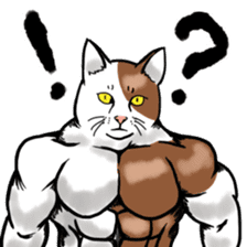 Muscular Kitten sticker #3429089