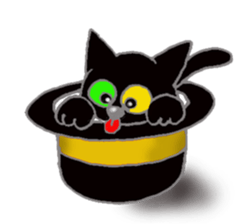 Hat cat keith sticker #3430376