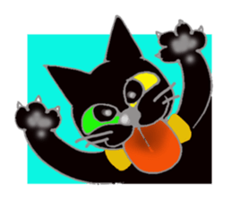 Hat cat keith sticker #3430379