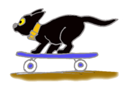 Hat cat keith sticker #3430380