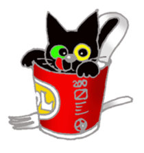 Hat cat keith sticker #3430382