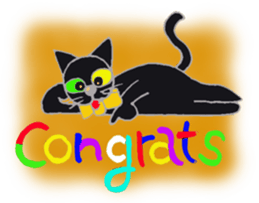 Hat cat keith sticker #3430386