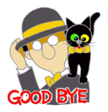 Hat cat keith sticker #3430389