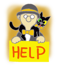 Hat cat keith sticker #3430390