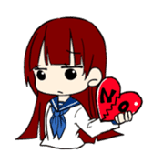 Heart and Girl sticker #3430480