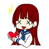 Heart and Girl sticker #3430492