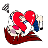 Heart and Girl sticker #3430495