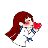 Heart and Girl sticker #3430498