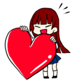 Heart and Girl sticker #3430507
