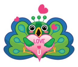Green Peacock sticker #3431555