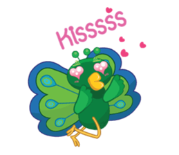 Green Peacock sticker #3431558