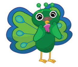 Green Peacock sticker #3431561