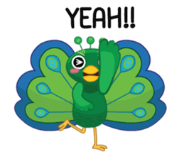 Green Peacock sticker #3431564