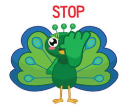 Green Peacock sticker #3431568