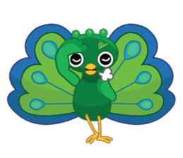 Green Peacock sticker #3431577