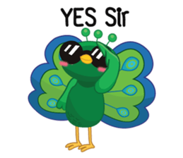 Green Peacock sticker #3431581