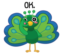 Green Peacock sticker #3431584