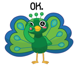 Green Peacock sticker #3431584