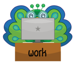 Green Peacock sticker #3431588