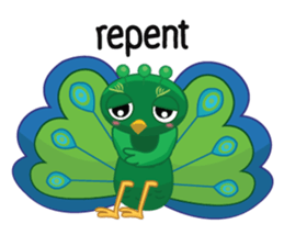 Green Peacock sticker #3431592