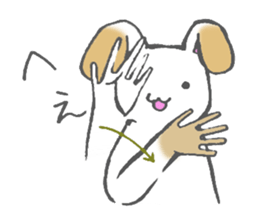 Japanese sign language animal sticker #3432578