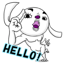 A dog of eyelashes goes. sticker #3432634