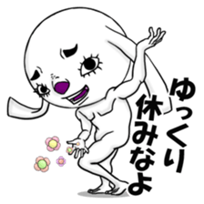 A dog of eyelashes goes. sticker #3432639