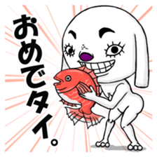 A dog of eyelashes goes. sticker #3432664