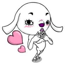 A dog of eyelashes goes. sticker #3432669