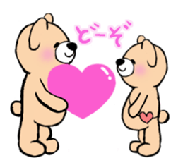 Heartful sweet bear sticker #3435197