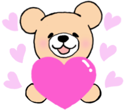 Heartful sweet bear sticker #3435198