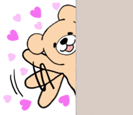 Heartful sweet bear sticker #3435210