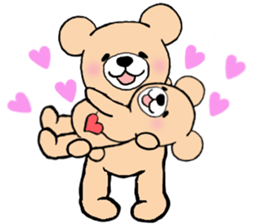 Heartful sweet bear sticker #3435212