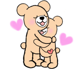 Heartful sweet bear sticker #3435224