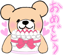 Heartful sweet bear sticker #3435226