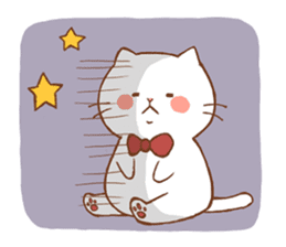 white cat, outing version sticker #3436757