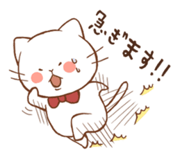 white cat, outing version sticker #3436780