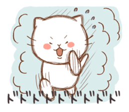 white cat, outing version sticker #3436782