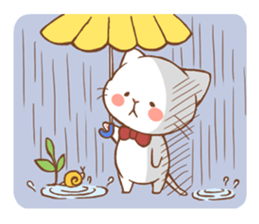 white cat, outing version sticker #3436791