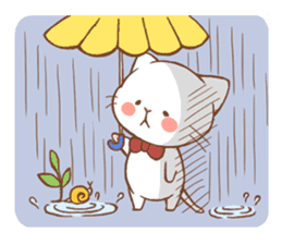 white cat, outing version sticker #3436791