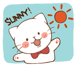 white cat, outing version sticker #3436793