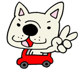 Together with French bulldog. sticker #3439202