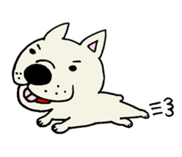 Together with French bulldog. sticker #3439203