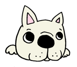 Together with French bulldog. sticker #3439204