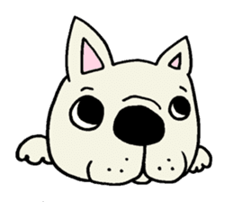 Together with French bulldog. sticker #3439204